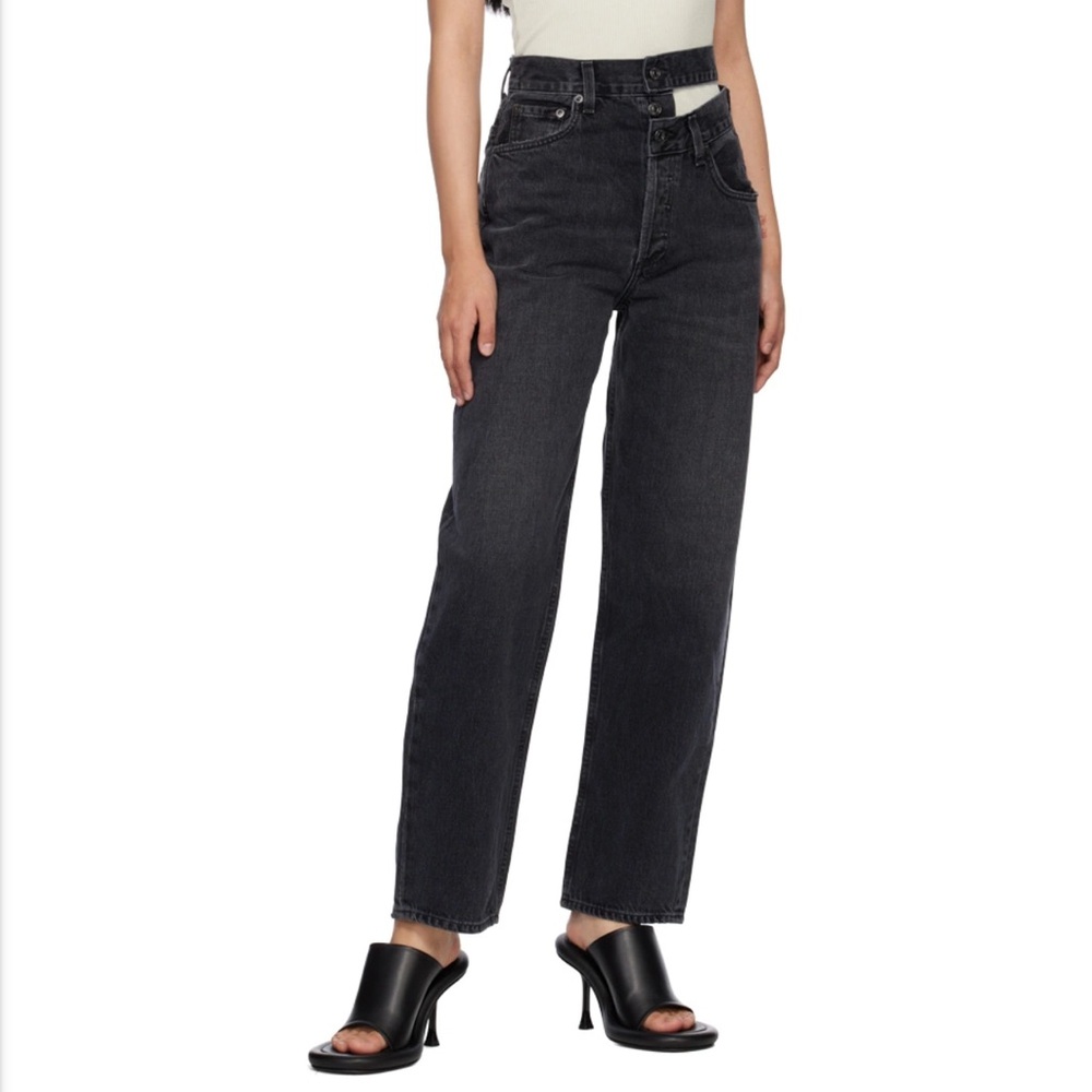 AGOLDE Black Broken Waistband Jeans. Women’s size 31